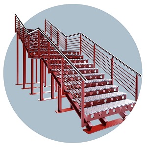 Ограждение лестничных сходов